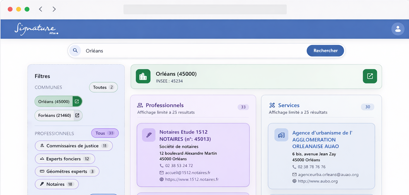 Nouvelle interface Signature Atlas